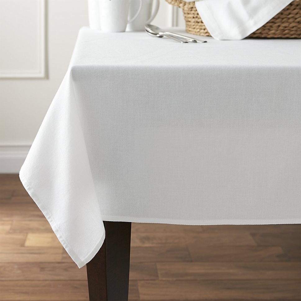 Abode White 60"x120" Tablecloth - Image 0
