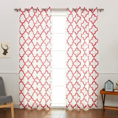 Oxford Basketweave Curtain Panel - Beige, 84"L - Image 0