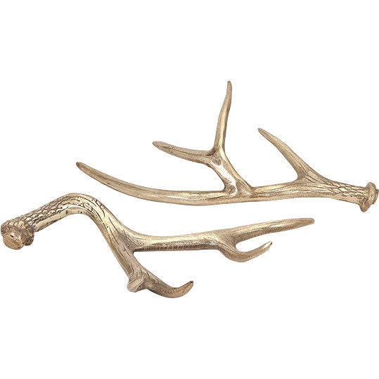 2 Piece Hodge Gold Deer Antler Set - Image 0