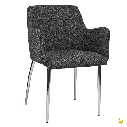 Palma-4 Wool Arm Chairs with Chrome Legs - Image 0