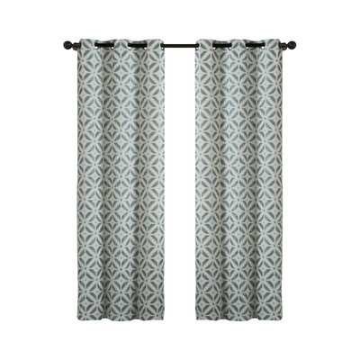 Dalton Curtain Panel - Blue - 84" L x 76" W - Image 0
