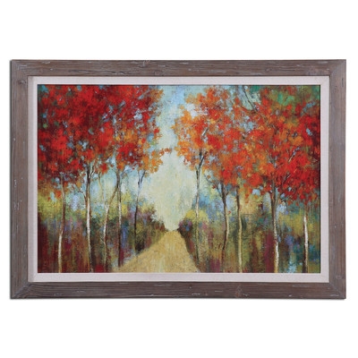 ature's Walk Landscape by Grace Feyock Framed Original Painting - Image 0