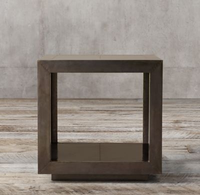 LA SALLE METAL-WRAPPED SIDE TABLE - Image 0