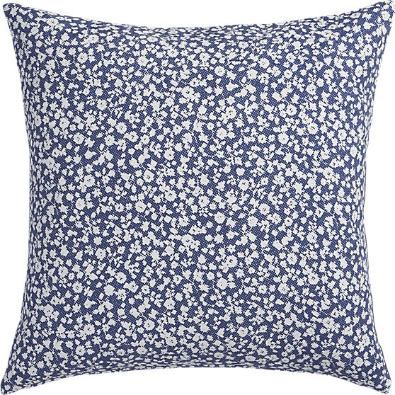 The Hill-Side halftone floral print 20" pillow with feather insert. - Image 0