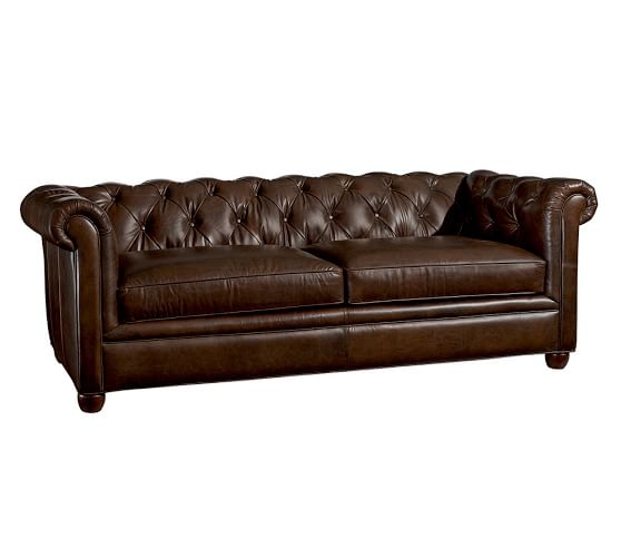 Chesterfield Leather Sofa - Image 0