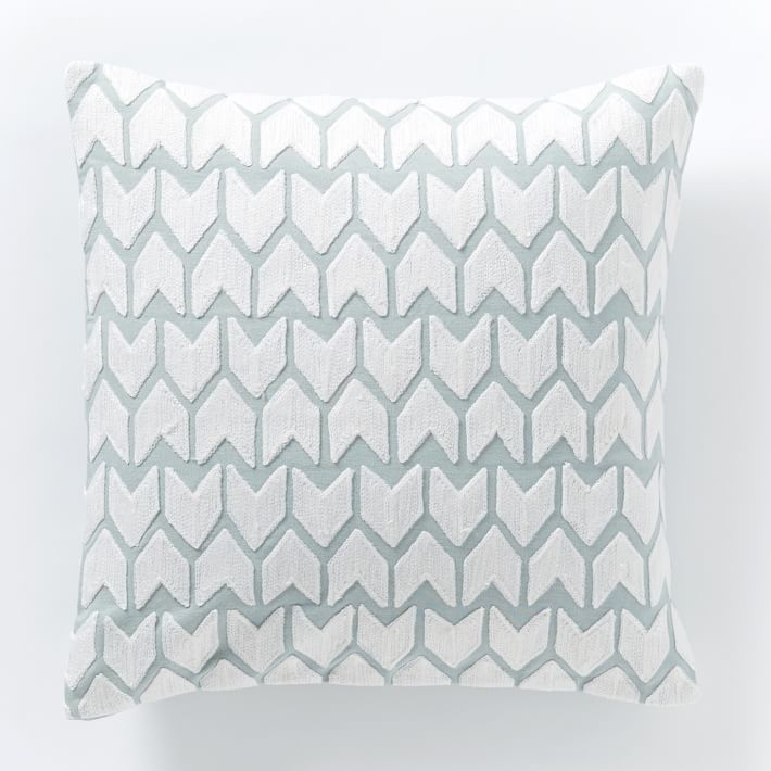 Coyuchi Crewel Arrow Pillow Cover - 16" x 16" - Insert sold separately - Image 0