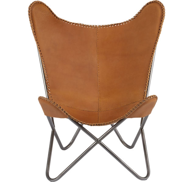 1938 tobacco leather butterfly chair - Image 0