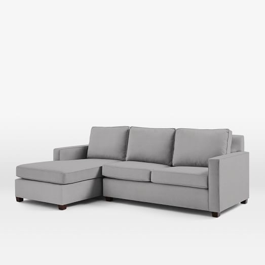 HenryÂ® 2-Piece Left Chaise Sectional - Heathered Crosshatch, Feather Gray - Image 0