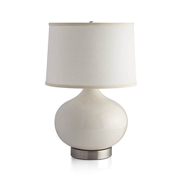 Merie Ivory Table Lamp with Outlet - Image 0