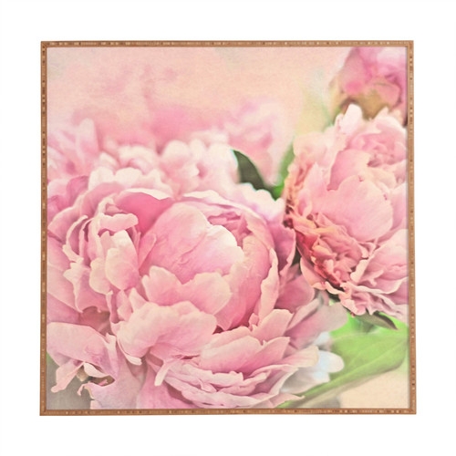 Peonies by Lisa Argyropoulos Framed Wall Art in Pink - 20", wood frame - Image 0