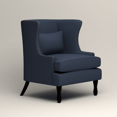 Solomon Wingback Chair - Griffin Commodore Twill - Image 0