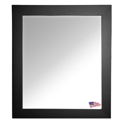 48" American Made Rayne Black Satin Wide Wall Mirror - Image 0