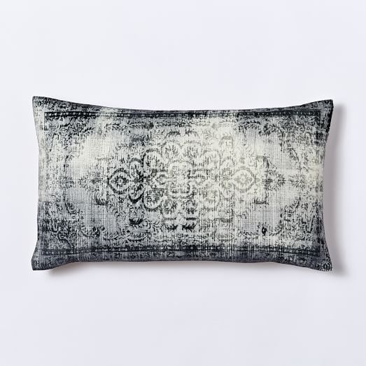 Velvet Arabesque Pillow Cover - 12x21, Insert Sold Separately - Image 0