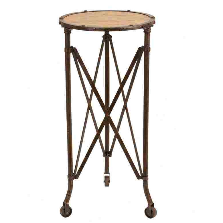 Metal and Wood Accent End Table - Image 0