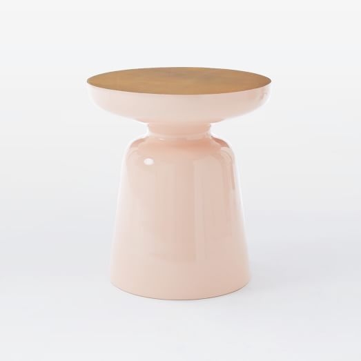Martini Two Tone Side Table - Blush/Antique Brass - Image 0