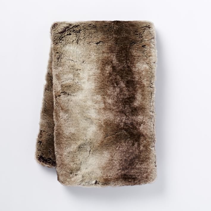 Faux Fur Ombre Throw - Image 0