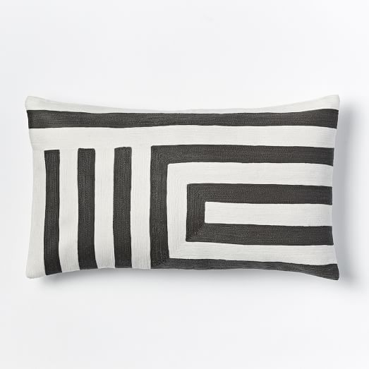 Zigzag Pillow Cover - Slate- 12"w x 21"l- Insert Sold Separately - Image 0