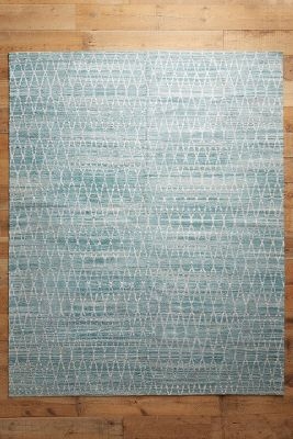 Stitched Pyramid Rug - Teal, 8x10 - Image 0