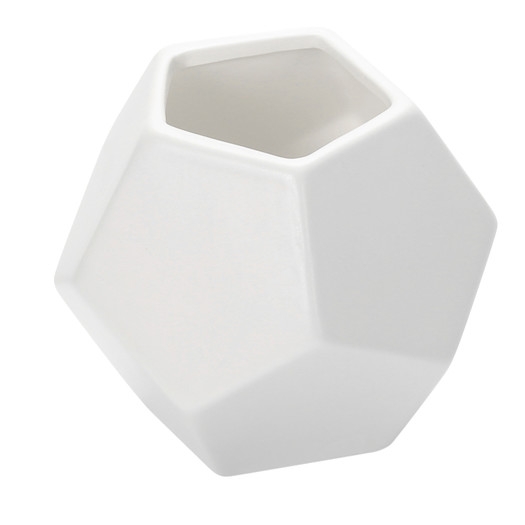 Faceted White Vase - Image 0