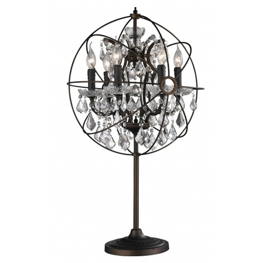 33" H Table Lamp with Sphere Shade by CDI International - Rustic - Image 0