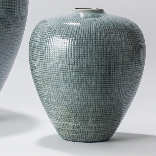 Check Bulbous Vase-Small - Image 0