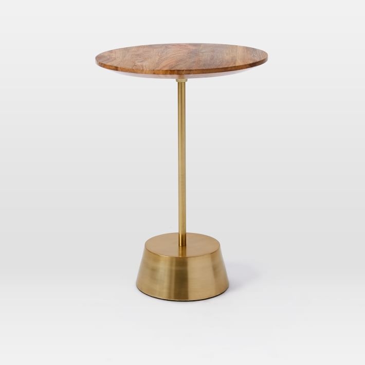 MAISIE SIDE TABLE - TALL, RAW MANGO/ANTIQUE BRASS - Image 0
