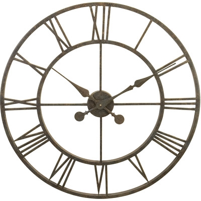 Oversized 30" Skeleton Tower Wall Clock by Darby Home Co - Image 0
