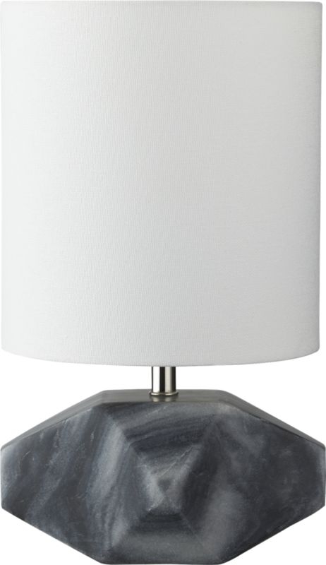 Chamfer marble table lamp - Image 0