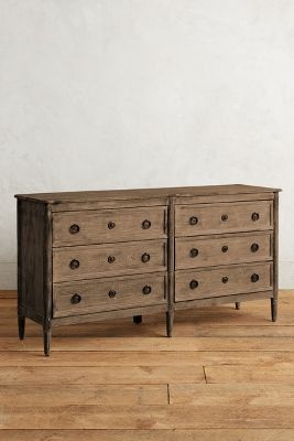 Washed Wood Six-Drawer Dresser - Image 0