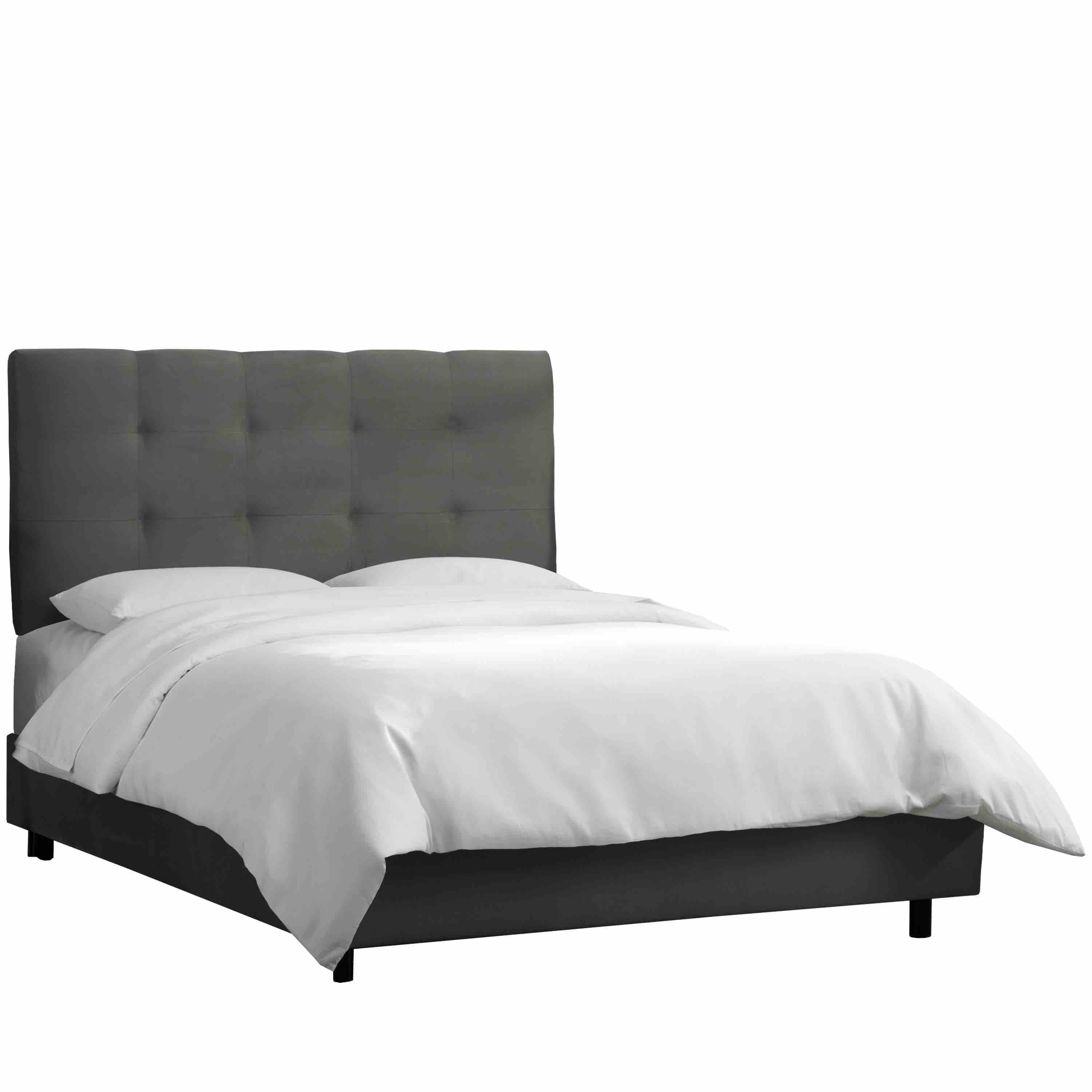 King Tufted Bed in Premier Charcoal - Image 0