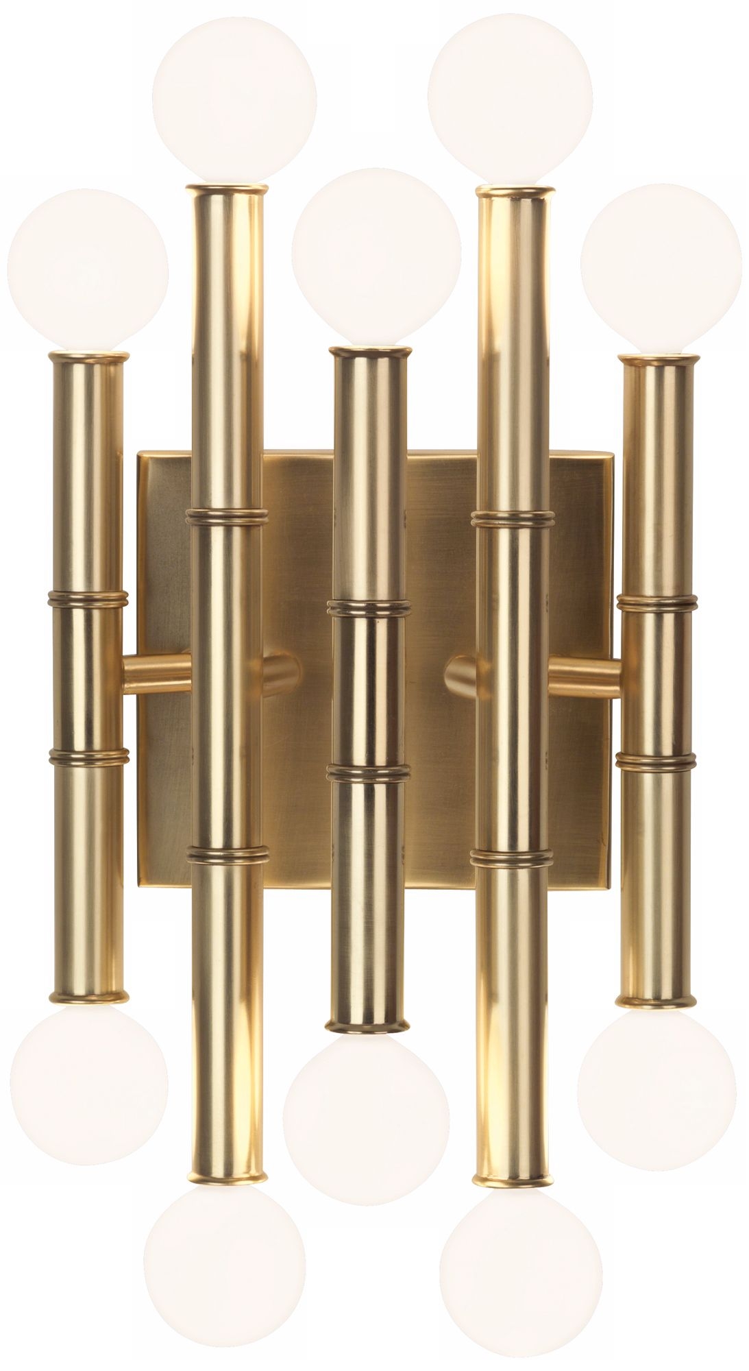 Jonathan Adler Meurice 12" High Antique Brass Wall Sconce - Image 0