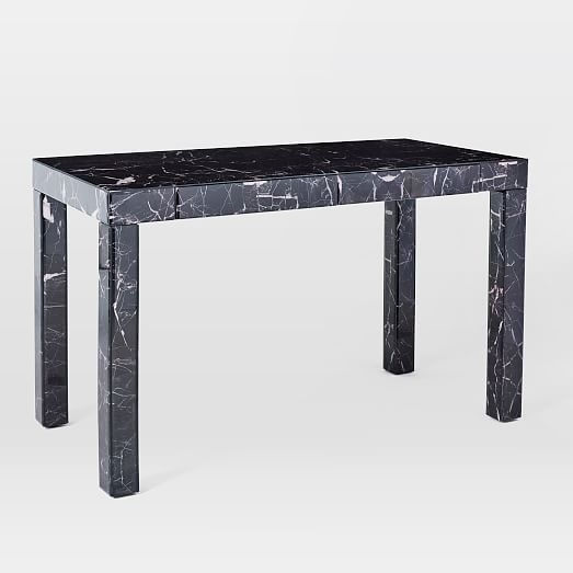 Parsons Desk - Black Marble Decoupage - Image 0