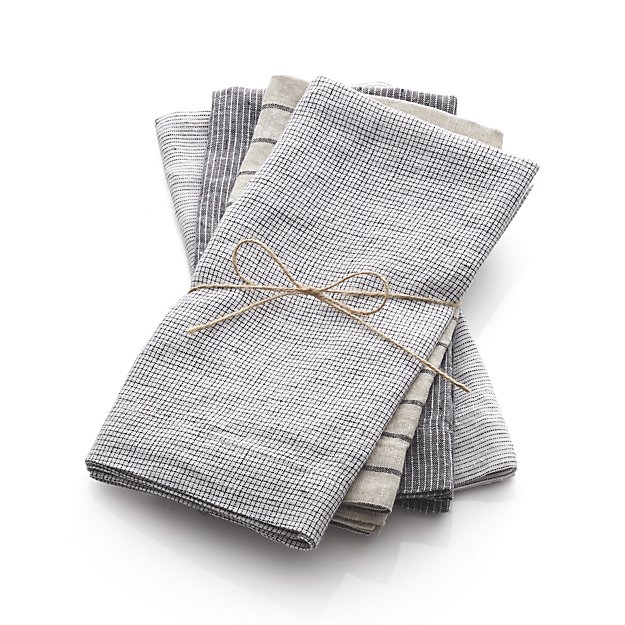 Set of 4 Suits Linen Napkins - Image 0