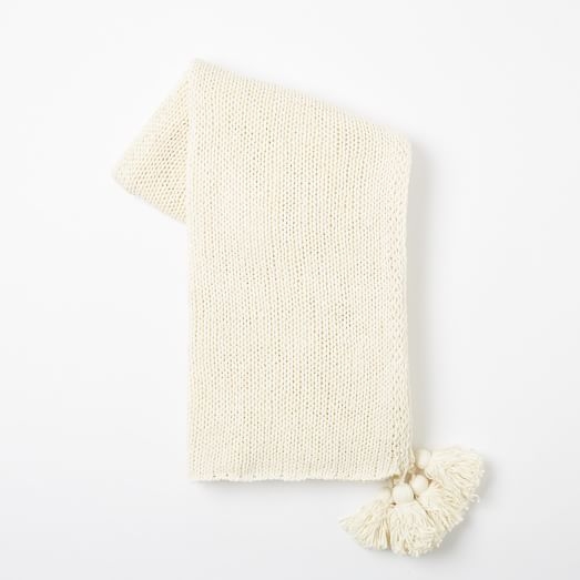Cotton Tassel Throw - Ivory - Image 0