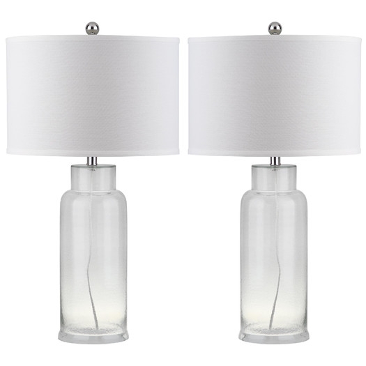 Bottle 29" H Table Lamp with Drum Shade - Clear - Image 0