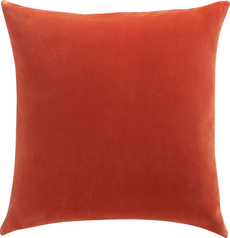 Leisure burnt orange 23" pillow-Feather insert - Image 0