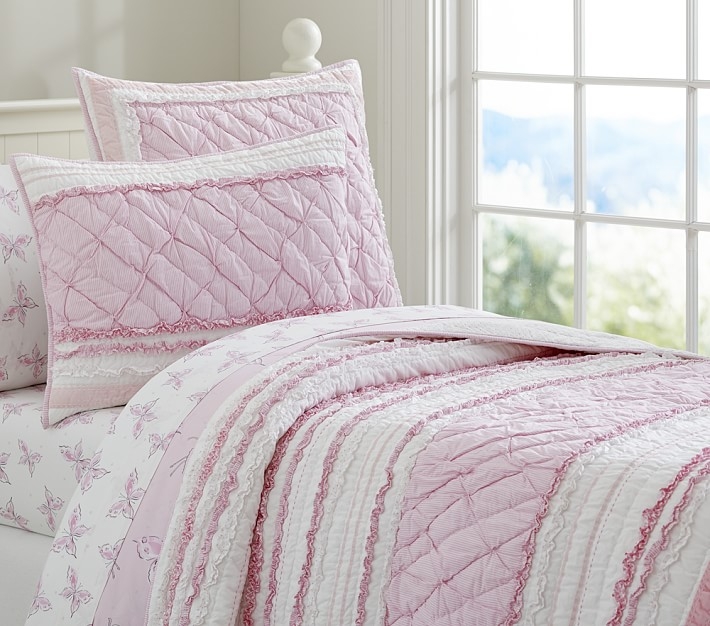 Brigette Ruffle Quilted Bedding - Quilt, Full - Image 0