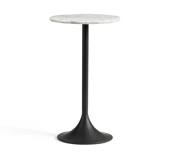 BRIGID MARBLE-TOP ACCENT SIDE TABLE - Image 0
