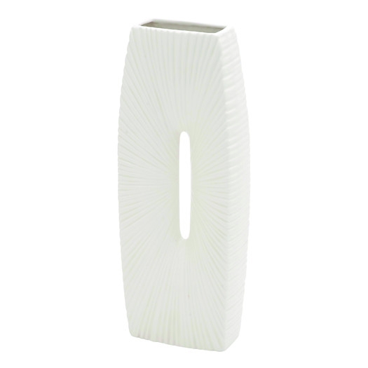 Elegantly Lining Textured Ceramic Vase - Image 0