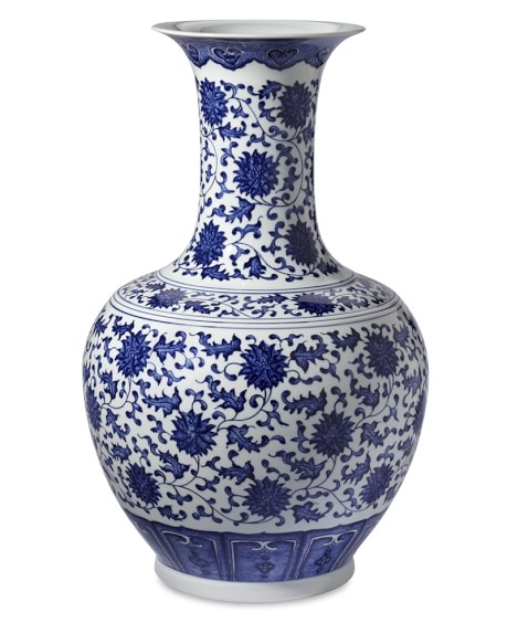 Blue & White Ginger Jar Gourd Vase - Image 0