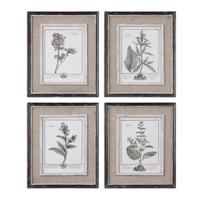 Casual Grey Study by Grace Feyock 4 Piece Painting Print Set- 18" H x 15" W x 1" D-  Framed - Image 0