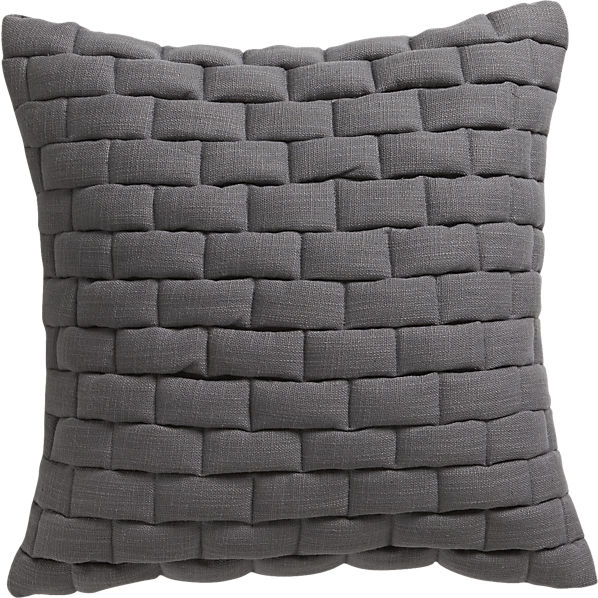Mason quilted grey 18" pillow- With insert - Image 0