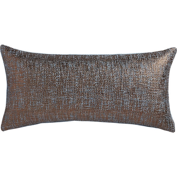 Glitterati slate23"x11" pillow with down-alternative insert. - Image 0
