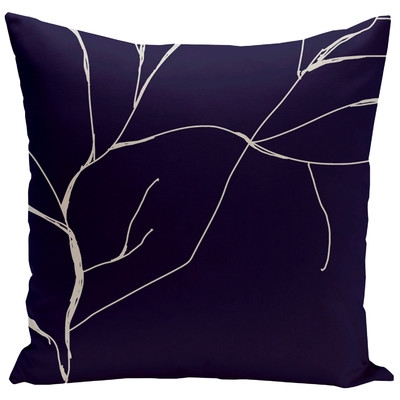 Floral Throw Pillow - Spring Navy, 20" H x 20" W - Synthetic down insert - Image 0