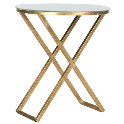 Safavieh Riona End Table-Gold / White - Image 0
