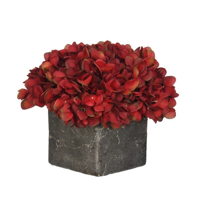 Artificial Fresh Hydrangea in Cube Pot- Small - Image 0