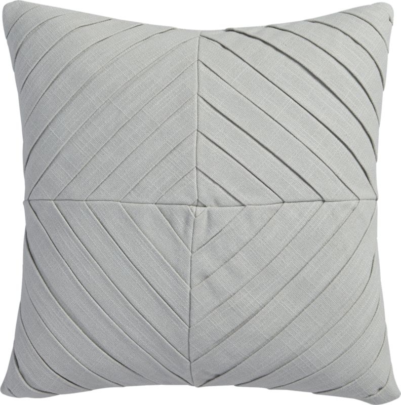 meridian light grey 16" pillow with feather insert - Image 0