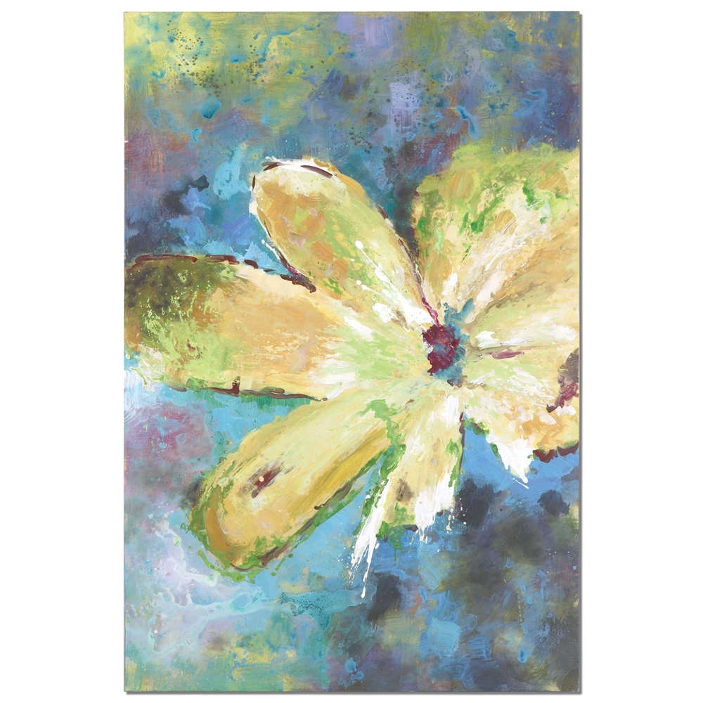 Blossom in Yellow-40 W X 60 H X 2 D (in)-Without Frame-No Mat - Image 0