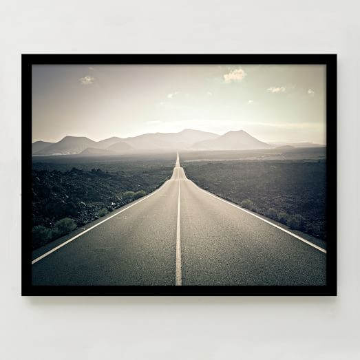 Framed Print - Down the Road- 24â€w x 18â€h - Image 0