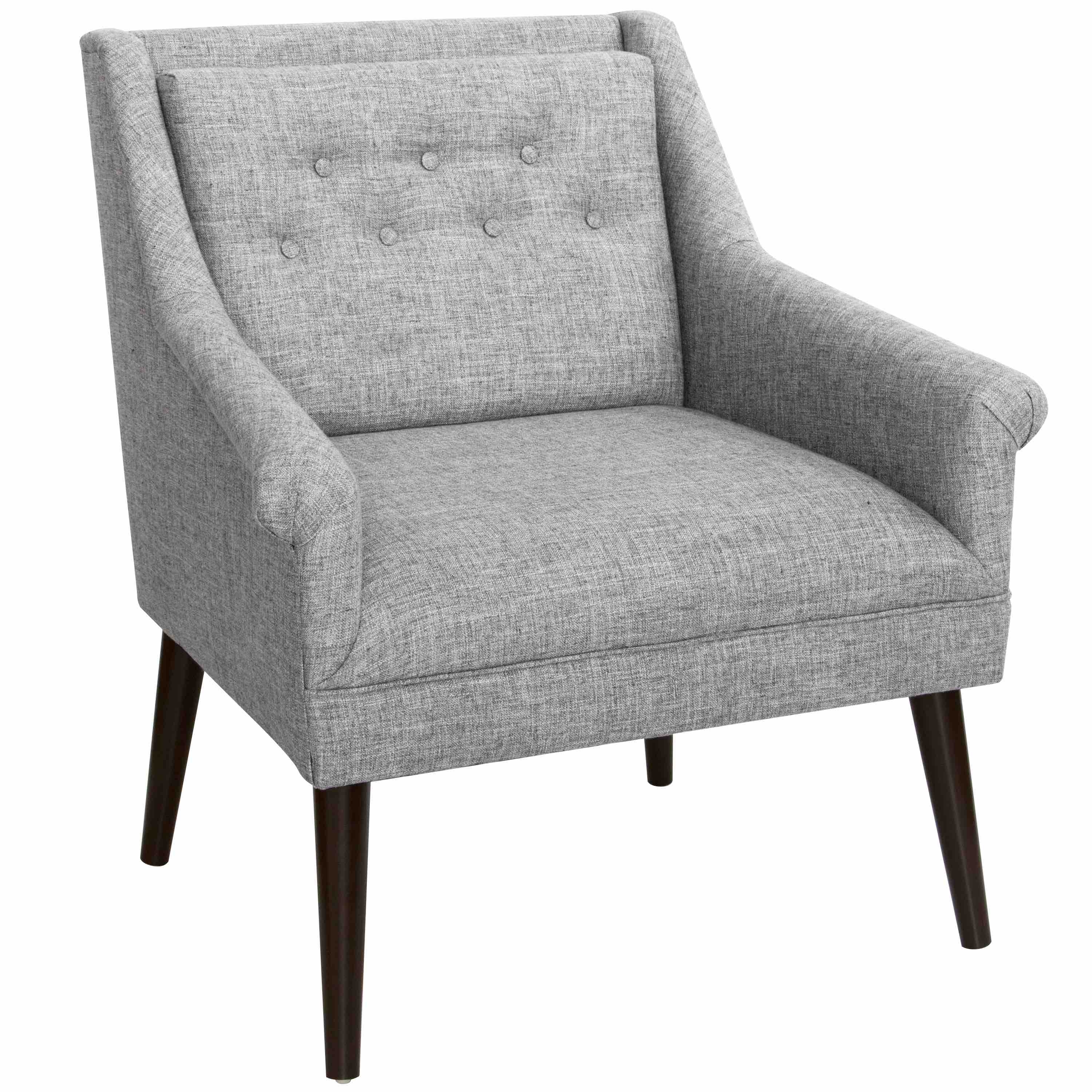 Button Tufted Chair in Zuma Pumice - Image 0